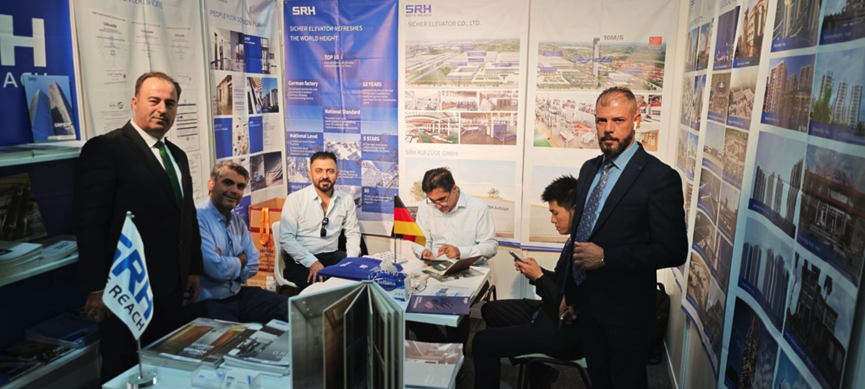 森赫電梯亮相2025年伊拉克國際建筑建材博覽會，助力中東基建新未來
